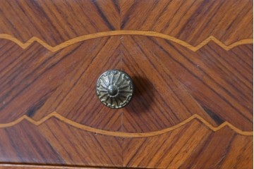 イタリアヴィンテージ　美品　象嵌の華やかな意匠が魅力のライティングビューロー　(S-090724)
