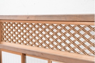 和製アンティーク　昭和初期から昭和中期　組子入りの繊細な意匠が美しい衝立　(S-090866)