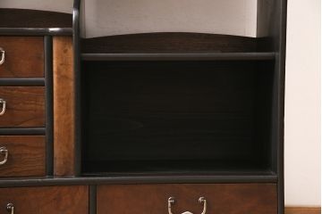 大正期の茶棚の見た目を変えずに綺麗にリペア!可動部の調整。木部の補修。(茶箪笥、収納棚、戸棚)