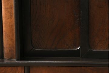 大正期の茶棚の見た目を変えずに綺麗にリペア!可動部の調整。木部の補修。(茶箪笥、収納棚、戸棚)