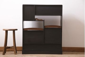 大正期の茶棚の見た目を変えずに綺麗にリペア!可動部の調整。木部の補修。(茶箪笥、収納棚、戸棚)