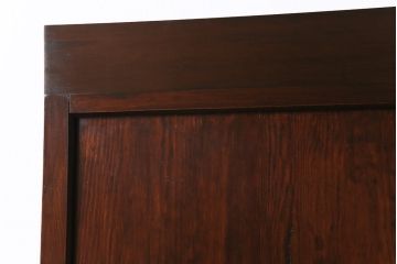 明治大正期の帯戸2枚をリペア&カスタム!設置場所に合わせてリサイズ。裏面のガラスを入れ替え。現状に近しい色味に着色し仕上げ。(引き戸、建具)