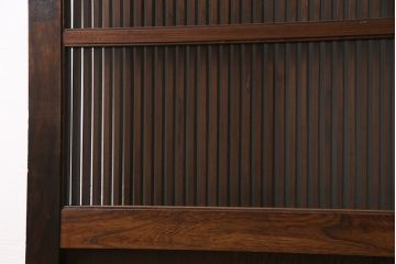 明治期の蔵戸をリペア&カスタム!可動部の調整。木部の補修。格子裏に強化ガラスを組み入れ。(玄関戸、引き戸、建具)