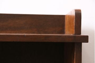 昭和中期の本棚の見た目を変えずに綺麗にリペア!クリーニング、傷んだ木部の補修。ワックス仕上げ。(オープンラック、シェルフ、ロッカー)