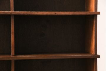 昭和中期の本棚の見た目を変えずに綺麗にリペア!クリーニング、傷んだ木部の補修。ワックス仕上げ。(オープンラック、シェルフ、ロッカー)