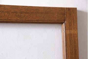 ガラス扉をリペア&カスタム!設置場所に合わせてリサイズ。上部のガラスのみクリアガラスへ入れ替え。鍵の取り付け。(ガラスドア、建具)