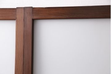 昭和中期のガラス戸4枚をリペア&カスタム!戸車を取り付け。すりガラスへ入れ替え。クリアワックス仕上げ。(引き戸、建具)
