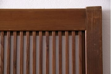 昭和中期の裏障子付き格子戸2枚をリペア&カスタム!戸車を取り付け。裏障子の張り替え。ワックス仕上げ。(引き戸、建具)