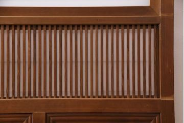 昭和中期の裏障子付き格子戸2枚をリペア&カスタム!戸車を取り付け。裏障子の張り替え。ワックス仕上げ。(引き戸、建具)