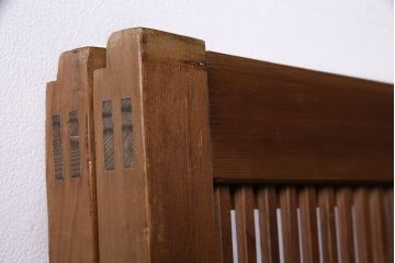 昭和中期の裏障子付き格子戸2枚をリペア&カスタム!戸車を取り付け。裏障子の張り替え。ワックス仕上げ。(引き戸、建具)