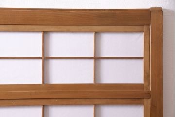 昭和中期の裏障子付き格子戸2枚をリペア&カスタム!戸車を取り付け。裏障子の張り替え。ワックス仕上げ。(引き戸、建具)