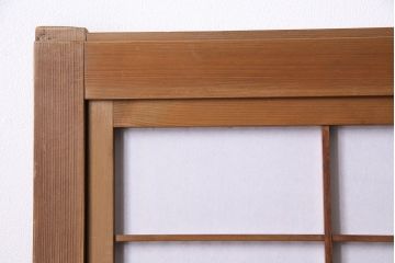 昭和中期の裏障子付き格子戸2枚をリペア&カスタム!戸車を取り付け。裏障子の張り替え。ワックス仕上げ。(引き戸、建具)