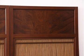 新潟産の板戸4枚をリペア&カスタム!鴨居敷居に溝加工を施し、現状に近しい色味に着色し仕上げ。(引き戸、建具)