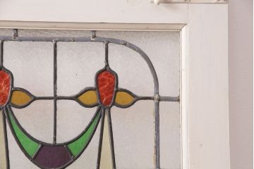 イギリスアンティークの木製ドアをリペア&カスタム!設置場所に合わせてリサイズ。金具の修理。アンティークホワイトのエイジング塗装で仕上げ。(玄関戸、建具)