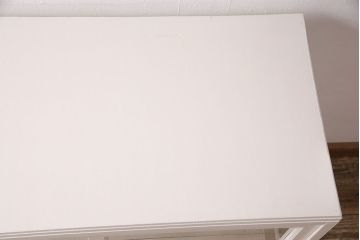 昭和中期のガラスケースをリペア&カスタム!棚板をガラス製へ変更。アンティークホワイトでペイント仕上げ。(ショーケース、陳列棚)