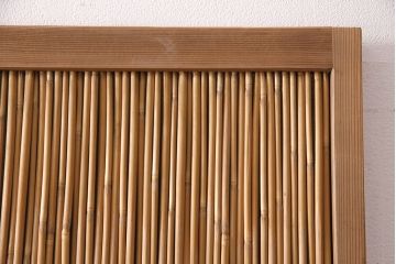 昭和中期の簾戸2枚をリペア&カスタム!設置場所に合わせてリサイズ。クリアワックス仕上げ。(建具、簀戸、葭戸、夏障子、すど、葦戸)