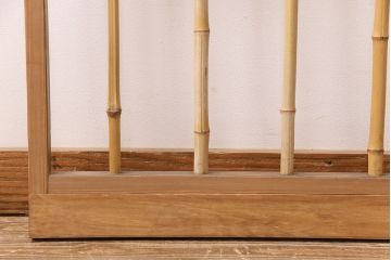 昭和中期の簾戸2枚をリペア&カスタム!設置場所に合わせてリサイズ。クリアワックス仕上げ。(建具、簀戸、葭戸、夏障子、すど、葦戸)