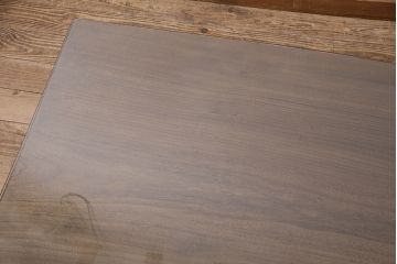 IDC大塚家具の一枚板座卓をリペア&カスタム!クリーニングを行い、強化ガラス天板を新たに製作。(ローテーブル)