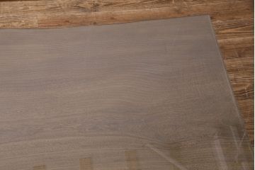 IDC大塚家具の一枚板座卓をリペア&カスタム!クリーニングを行い、強化ガラス天板を新たに製作。(ローテーブル)
