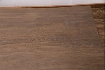 IDC大塚家具の一枚板座卓をリペア&カスタム!クリーニングを行い、強化ガラス天板を新たに製作。(ローテーブル)