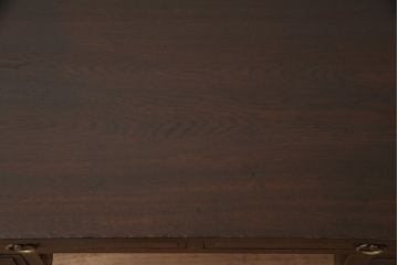 アンティークの平机の見た目を変えずに綺麗にリペア!可動部の調整を行い、現状に近しい色味に着色し仕上げ。(デスク、在宅ワーク、両袖机)