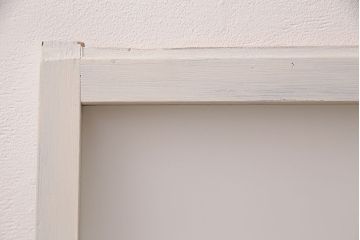 アンティークのガラス戸2枚をリペア&カスタム!高品質リペア済み商品をアンティークホワイトのペイント仕上げ。(引き戸、建具)