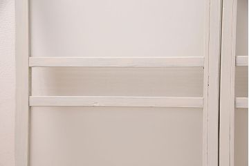 アンティークのガラス戸2枚をリペア&カスタム!高品質リペア済み商品をアンティークホワイトのペイント仕上げ。(引き戸、建具)