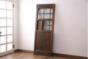 明治期の蔵戸をリペア&カスタム!設置場所に合わせてリサイズ。引き手、戸車を取り付け。(玄関戸、引き戸、建具)