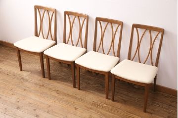 G-PLANのエックスバックチェア4脚をリペア&カスタム!座面の張り替え。現状に近しい色味に着色し仕上げ。(ダイニングチェア、椅子)