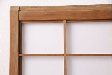 昭和中期の障子戸2枚をリペア&カスタム!設置場所に合わせてリサイズ。ガラス戸の框内側に固定用の枠を製作し障子戸へリメイク。(引き戸、建具)