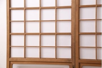 昭和中期の障子戸2枚をリペア&カスタム!設置場所に合わせてリサイズ。ガラス戸の框内側に固定用の枠を製作し障子戸へリメイク。(引き戸、建具)