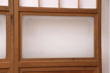 昭和中期の障子戸2枚をリペア&カスタム!設置場所に合わせてリサイズ。ガラス戸の框内側に固定用の枠を製作し障子戸へリメイク。(引き戸、建具)