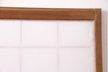 昭和中期の障子戸2枚をリペア&カスタム!設置場所に合わせてリサイズ。ガラス戸の框内側に固定用の枠を製作し障子戸へリメイク。(引き戸、建具)