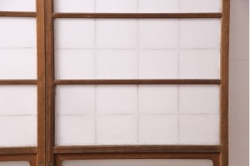 昭和中期の障子戸2枚をリペア&カスタム!設置場所に合わせてリサイズ。ガラス戸の框内側に固定用の枠を製作し障子戸へリメイク。(引き戸、建具)