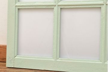 フランスアンティークのフィックス窓2枚をリペア&カスタム!高品質リペア済み商品のガラスをアクリル板へ差し替え。(はめ殺し窓)