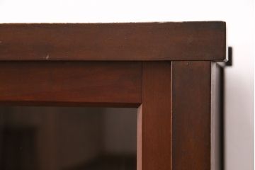 戸棚をリペア&カスタム!可動部の調整を行い、ガラスをクリアガラスへ入れ替え。(収納棚、キャビネット、サイドボード)