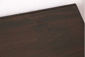 アンティークの収納棚をリペア&カスタム!可動部の調整を行い、傷んだ木部の交換。濃い茶色で着色し仕上げ。(戸棚、キャビネット、食器棚、サイドボード)