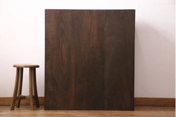 アンティークの収納棚をリペア&カスタム!可動部の調整を行い、傷んだ木部の交換。濃い茶色で着色し仕上げ。(戸棚、キャビネット、食器棚、サイドボード)