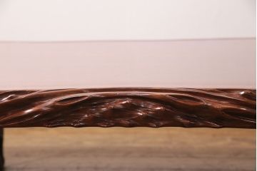 座卓の見た目を変えずに綺麗にリペア!キズ、色褪せの補修。現状に近しい色味に着色し、ウレタン塗膜、ワックス仕上げ。(ローテーブル)