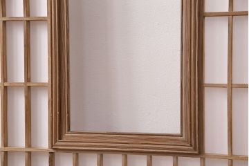 縦額入り障子戸4枚をリペア&カスタム!クリアガラスへ入れ替え。引き手を取り付け。現状に近しい色味に着色し仕上げ。(引き戸、建具)