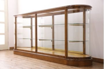 特大ガラスケースをリペア&カスタム!可動部の調整を行い、ガラス棚板を新たに製作。(ショーケース、陳列棚)