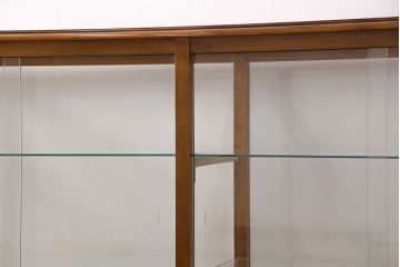 特大ガラスケースをリペア&カスタム!可動部の調整を行い、ガラス棚板を新たに製作。(ショーケース、陳列棚)