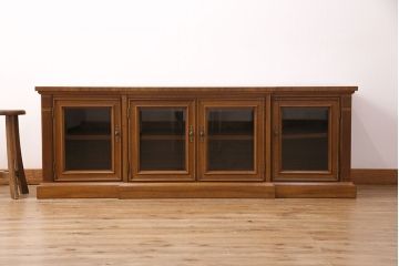 ドレクセルヘリテイジのテレビボードをリペア&カスタム!可動部の調整を行い、背面穴開け加工。(ローボード、収納棚、キャビネット)