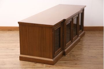 ドレクセルヘリテイジのテレビボードをリペア&カスタム!可動部の調整を行い、背面穴開け加工。(ローボード、収納棚、キャビネット)