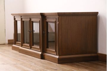 ドレクセルヘリテイジのテレビボードをリペア&カスタム!可動部の調整を行い、背面穴開け加工。(ローボード、収納棚、キャビネット)
