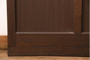 昭和中期のガラス戸3枚をリペア&カスタム!設置場所に合わせてリサイズ。欠損した引き手を取り付け。外部用塗装で仕上げ。(引き戸、建具)