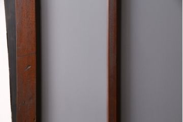 昭和初期の木製ドアをリペア&カスタム!設置場所に合わせてリサイズ。すりガラスへ入れ替え。濃い茶色で着色し仕上げ。(ガラスドア、建具、木製扉)