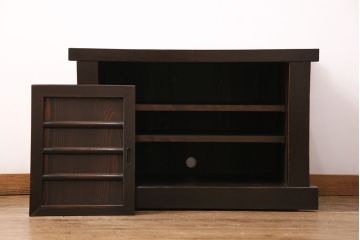 明治期の三尺水屋箪笥をリペア&カスタム!高さをリサイズ。天板補強を施し、可動式の棚板を設置。背面穴開け加工。(収納棚、戸棚、食器棚、下駄箱)