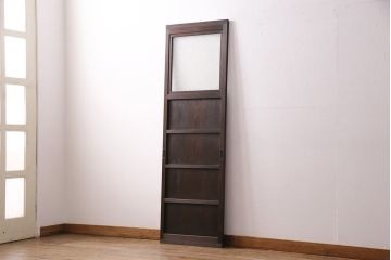昭和初期の引き戸をリペア&カスタム!設置場所に合わせてリサイズ。しゃくり側の変更。(ガラス戸、建具)