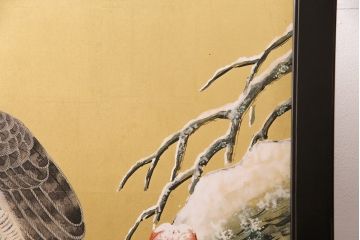 大正昭和初期の衝立の見た目を変えずに綺麗にリペア!木部のクリーニング、研磨。(パーテーション、つい立て)